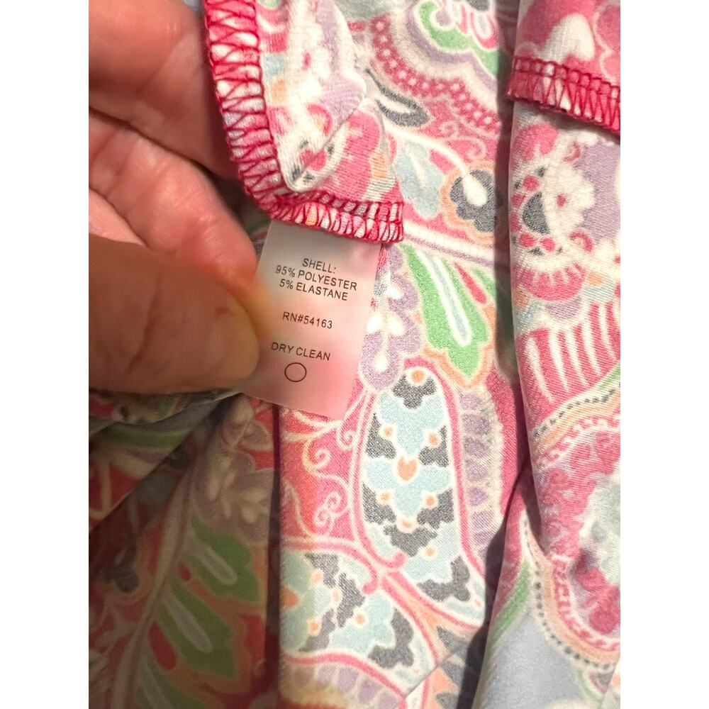 Tommy Hilfiger Pink Paisley Jewel Round Neckine Sleeveless Shift Dress Size 14 - Picture 4 of 8